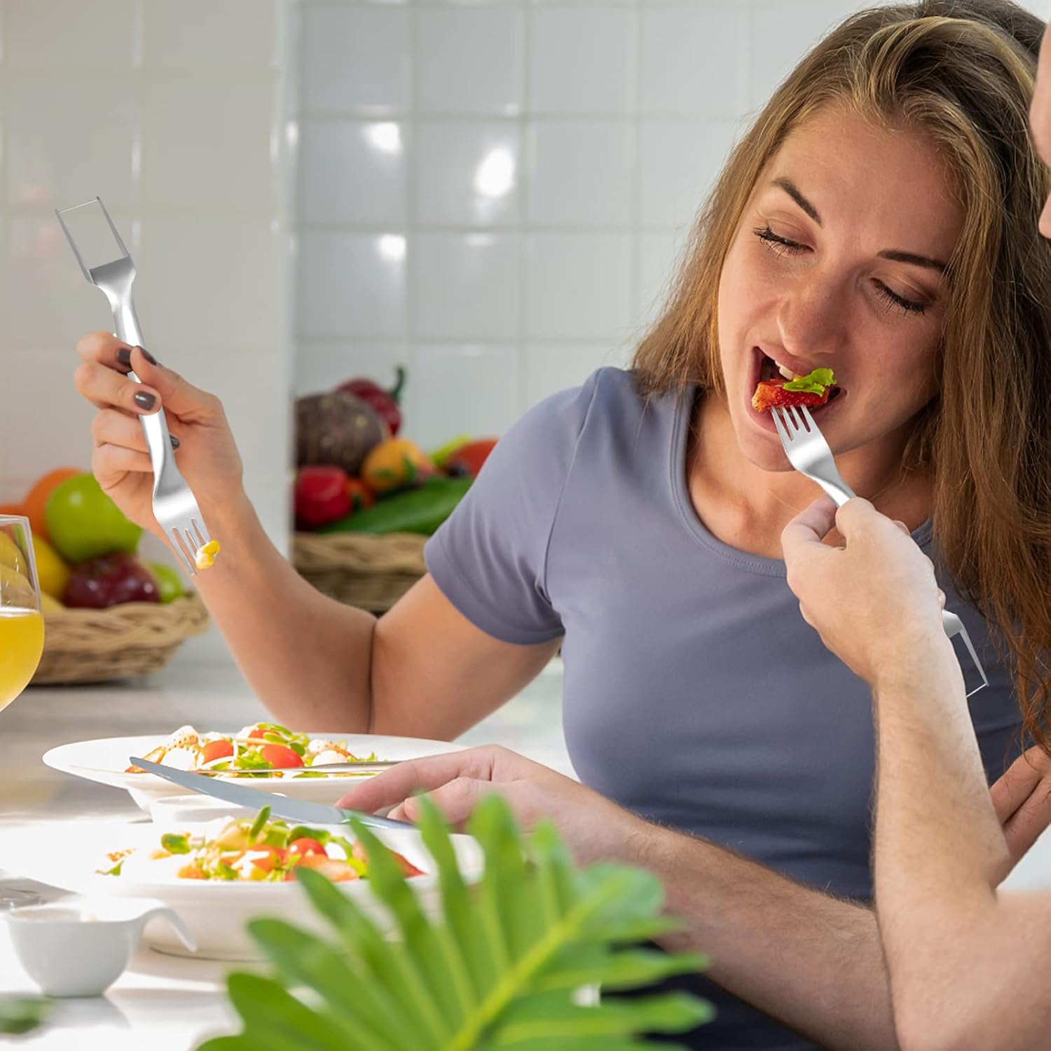 Healric™ Slice & Scoop – 2-in-1 Watermelon Fork Slicer