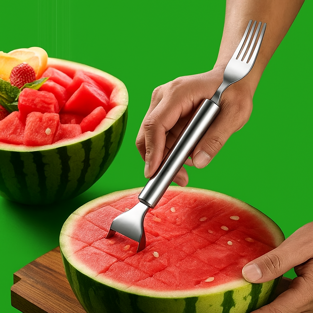 Healric™ Slice & Scoop – 2-in-1 Watermelon Fork Slicer